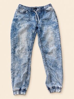 Blue notes Acid Wash Light Blue Relaxed Jogger Jeans - Women- Super Soft !